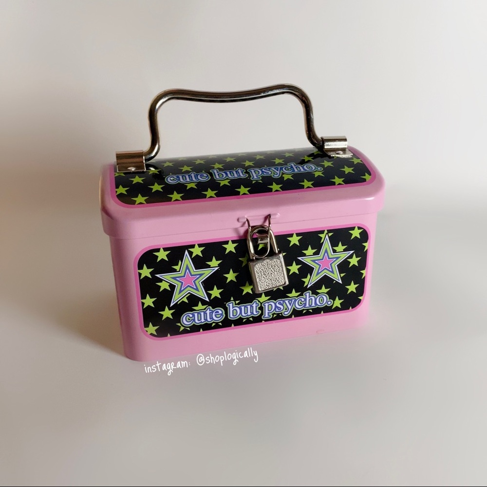 Y2K It’s A Happy Bunny “Cute but Psycho” Metal Tin